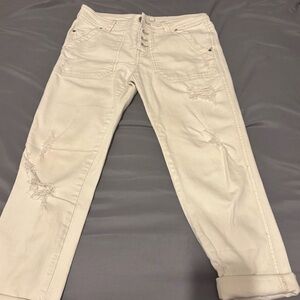 Free people cream jeans